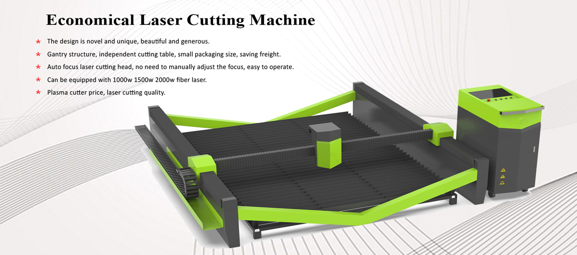 1kw 1.5kw 2kw economic laser cutting machine